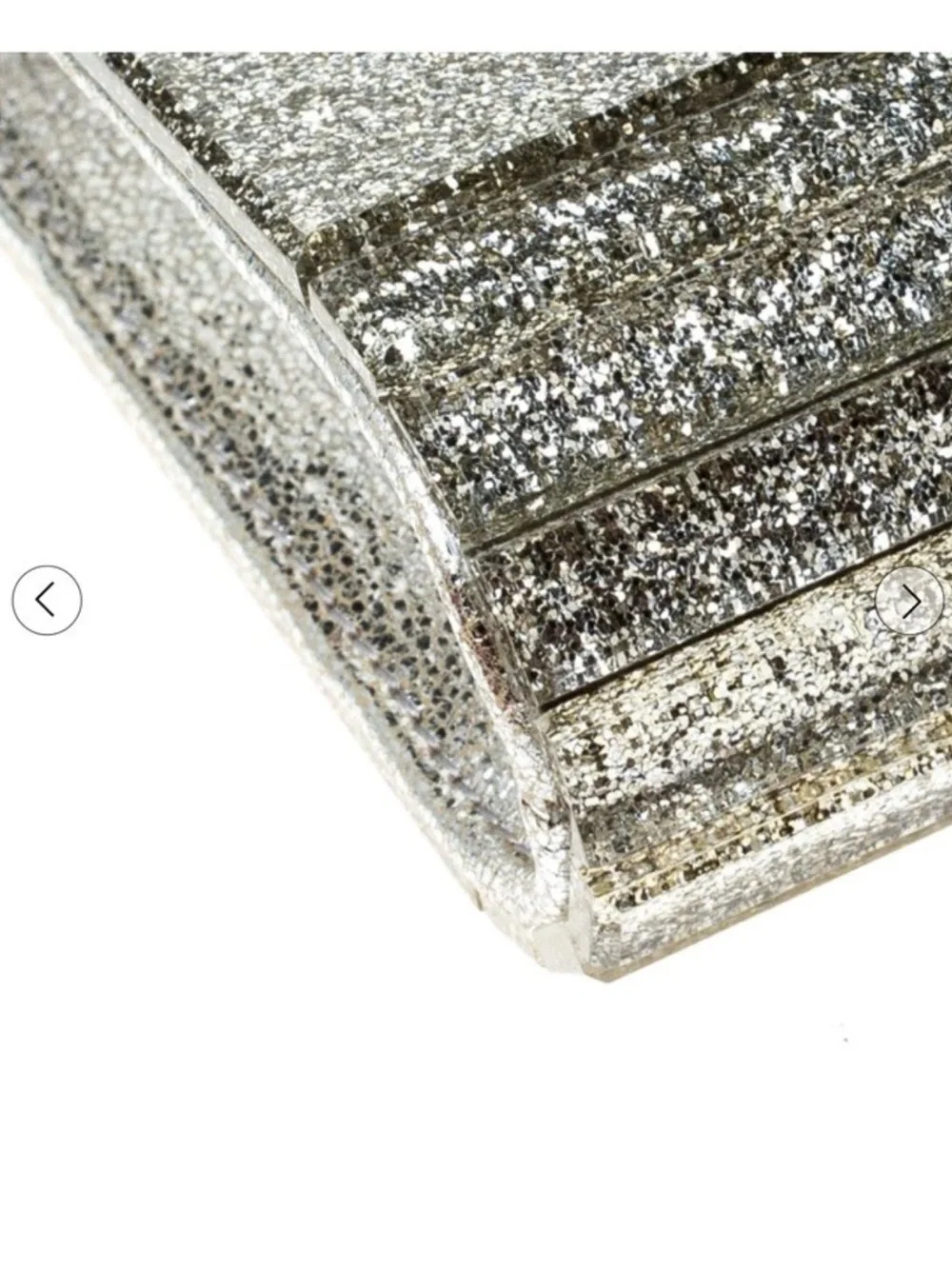 Jimmy Choo Gold Champagne Glitter Acrylic Candy Clutch Bag